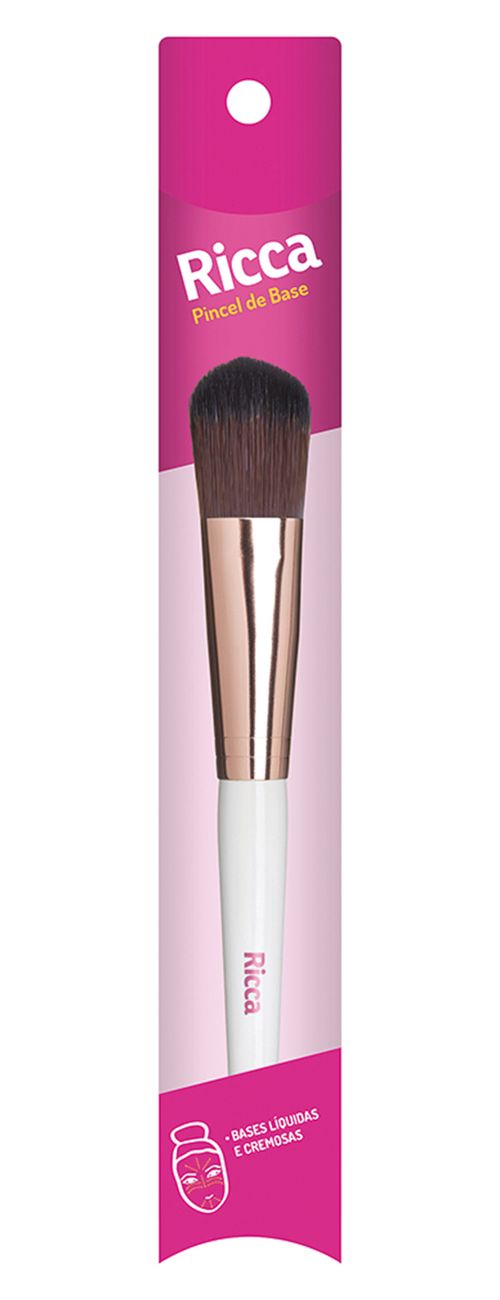 Pincel para Base Rose Gold Ricca