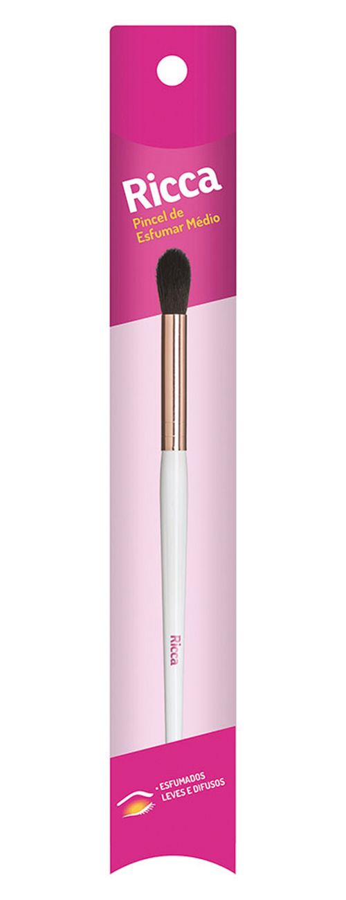 Pincel Médio para Esfumar Rose Gold Ricca
