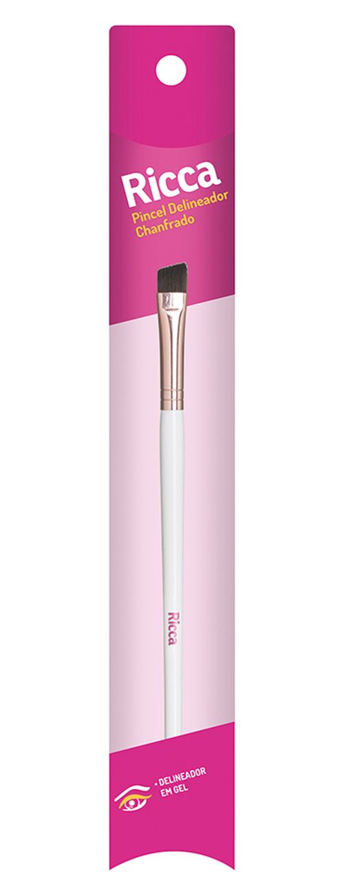 Pincel Chanfrado para delineador Rose Gold Ricca