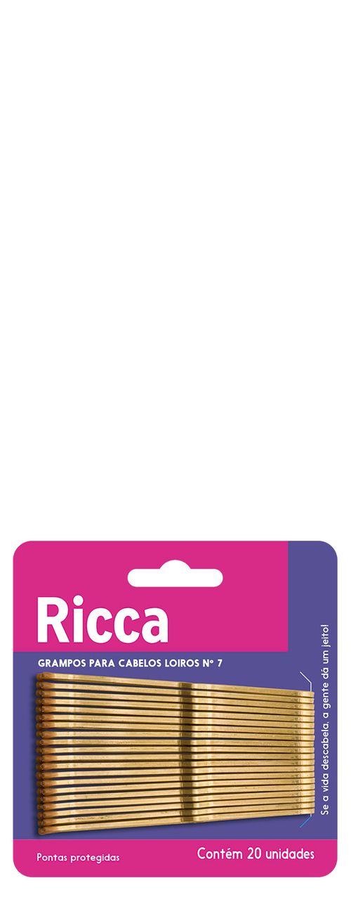 Grampo Para Cabelo 20 Un. Loiro Nº 7 Ricca