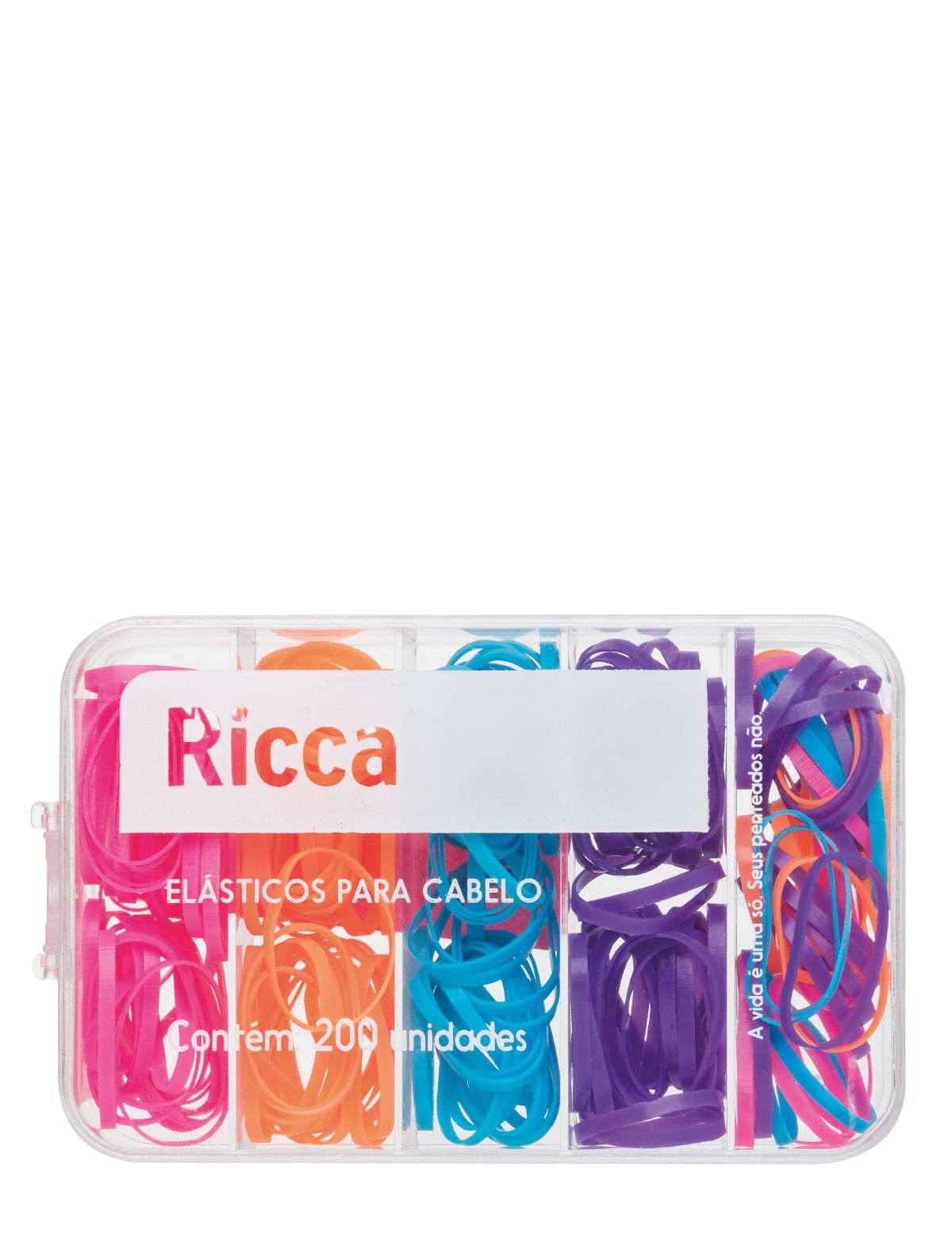 【Ricco】 Elasticos Coloridos 200Pcs Com Case Ricca