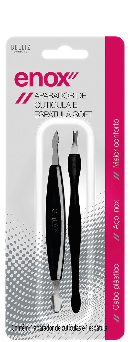Aparador De Cutícula E Espátula Soft Enox