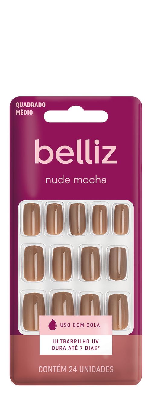 Unhas Nude Mocha (M) Belliz