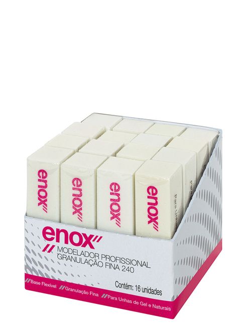 Bloco Modelador De Unha Grande Fina Enox Display 16 Unids