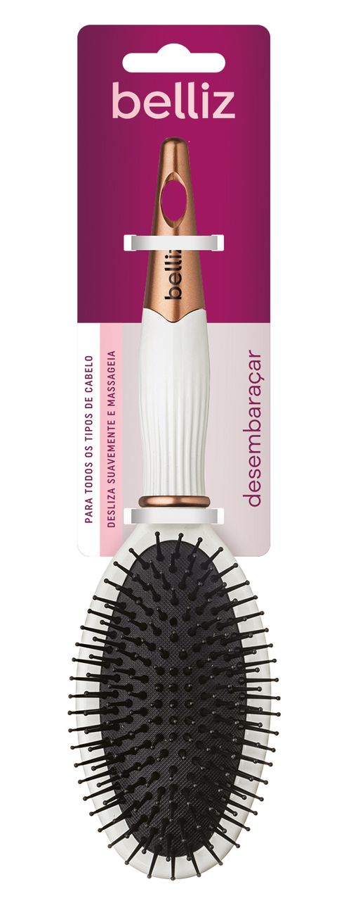 Escova Golden White Oval Belliz
