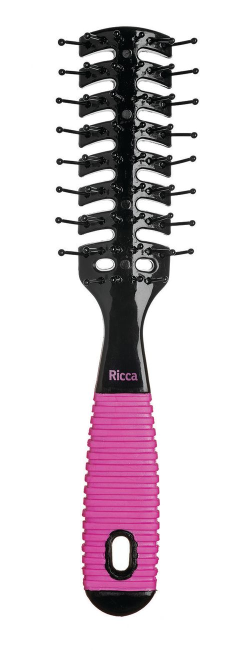 Escova Ventilada Black & Pink Ricca