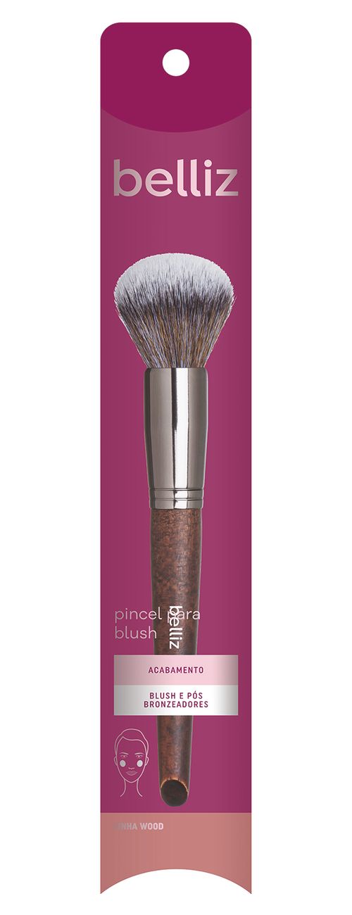 Pincel Wood Blush Belliz