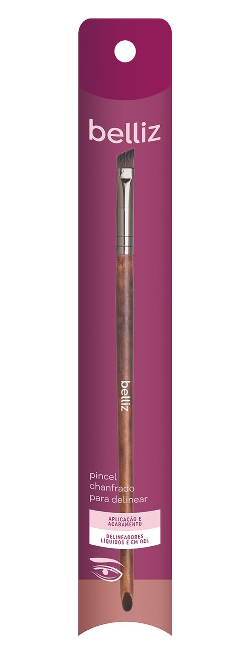 Pincel Wood Delineador Chanfrado Belliz