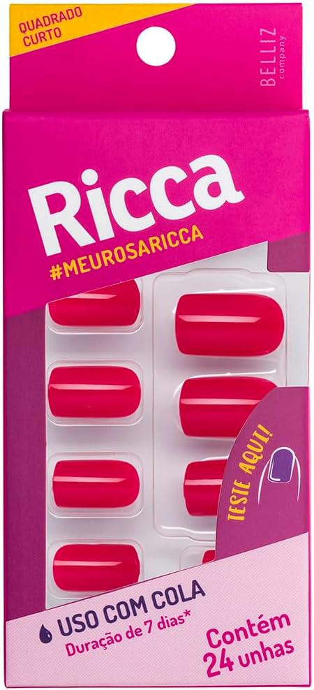 Unhas Ricca Rosa Magia