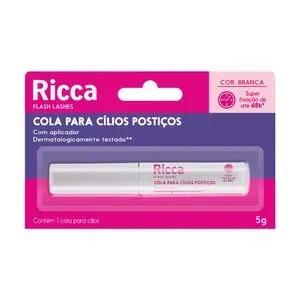 Cola Para Cílios Postiços Ricca 48H Branca