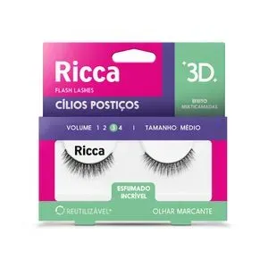 Cílios 3D Ricca Vol. 03 Médio - 406