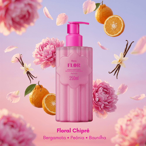 Loção Hidratante Ricca Flor Peônia 250ML