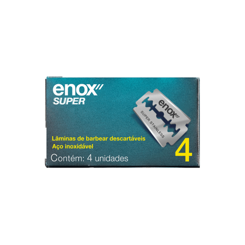 LÂMINA DE BARBEAR DUPLO FIO ENOX SUPER (4 UNID)