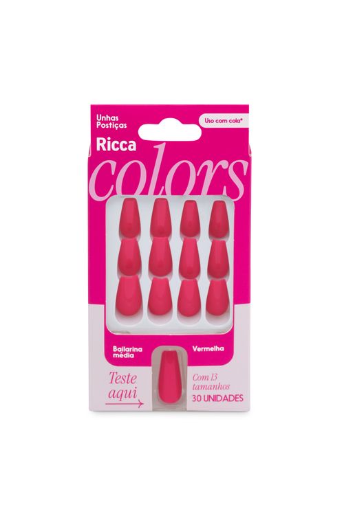 UNHAS RICCA BAILARINA MÉDIA VERMELHA