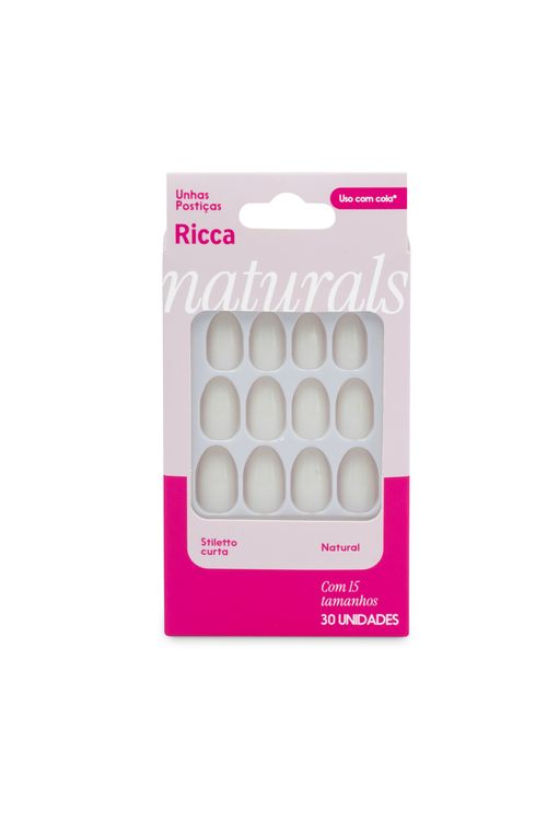UNHAS RICCA STILETTO CURTA NATURAL