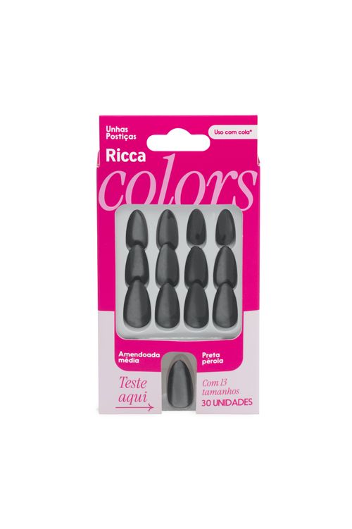 UNHAS RICCA AMENDOADA MÉDIA PRETA PÉROLA