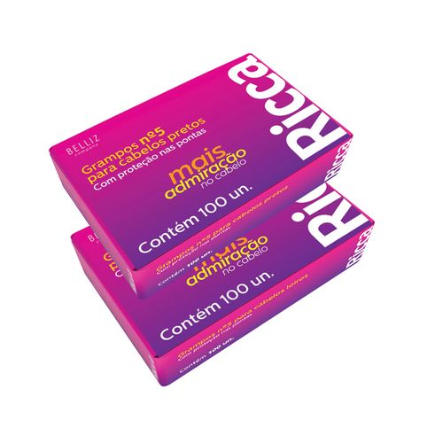 GRAMPO PARA CABELO PRETO N 5 CAIXA C 100 PCS