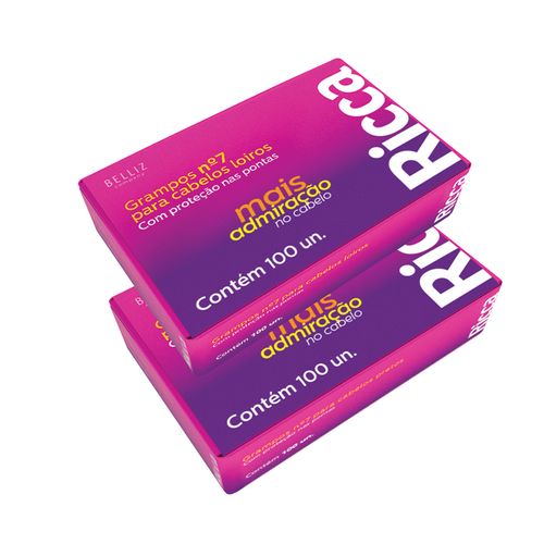 GRAMPO PARA CABELO PRETO N 7 CAIXA C 100 PCS